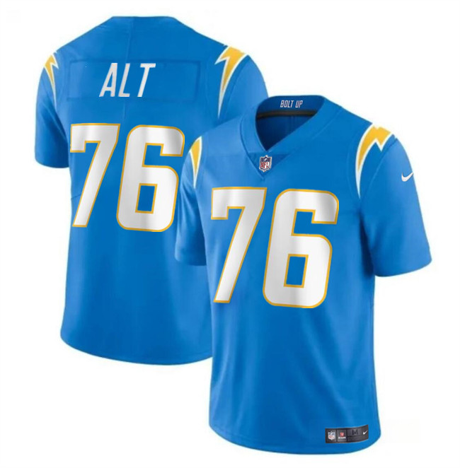 Youth Los Angeles Chargers #76 Joe Alt Light Blue 2024 Draft Vapor Limited Football Stitched Jersey